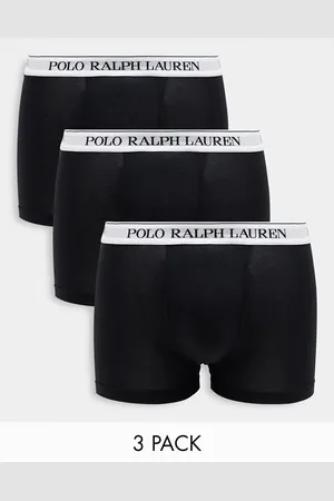 Ralph Lauren Confezione da 3 paia di boxer aderenti neri con elastico in vita con logo