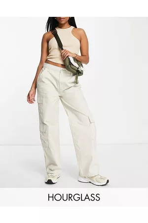 ASOS Hourglass - Pantaloni cargo oversize multitasche color pietra