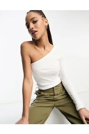 Monki Top monospalla con manica lunga