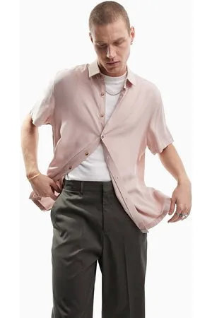 ASOS Camicia comoda in viscosa polvere