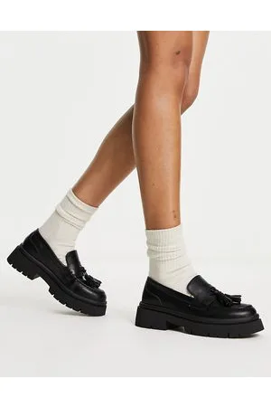 Schuh Leyton - Mocassini neri con suola spessa