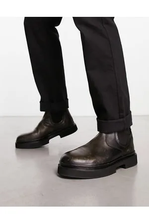 AllSaints Jonboy - Stivali in pelle marroni