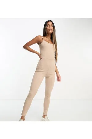 I saw it first Esclusiva - Tuta jumpsuit color avena con fascette stile canottiera