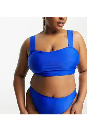 Brave Soul Plus - Slip bikini a vita alta cobalto