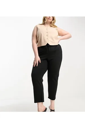 VERO MODA Joggers affusolati neri allacciati in vita