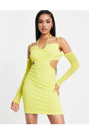 NaaNaa Vestito corto con cut-out e maniche
