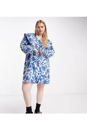 Native Youth Batik - Vestito corto in cotone con stampa e colletto oversize
