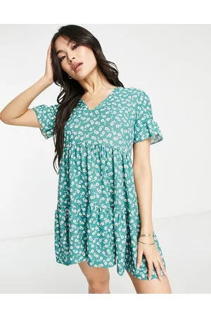 REBELLIOUS FASHION Vestito grembiule corto a fiori