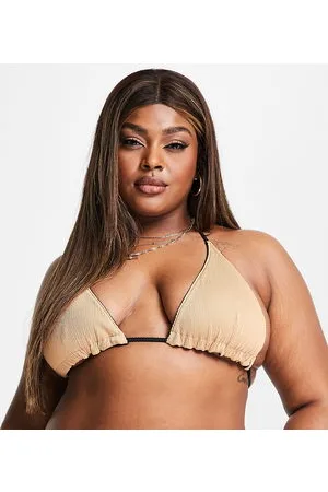 We Are We Wear Plus - Melissa - Top bikini a triangolo double-face e cammello