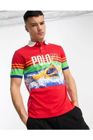 Ralph Lauren 67 - Polo classica in cotone Pima con stampa kayak