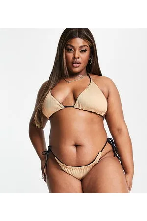 We Are We Wear Plus - Melissa - Slip bikini e caramello double-face con laccetti