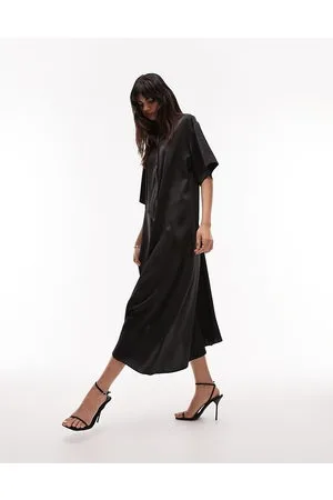 Topshop Vestito camicia midi nero