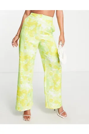ASOS Pantaloni dritti con stampa fluo