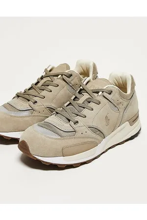 Ralph Lauren Trackster 200 - Sneakers color cuoio con logo del pony