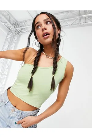 Daisy Street Crop top asimmetrico menta a coste