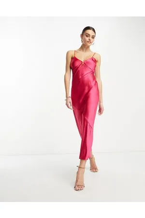 Never Fully Dressed Vestito sottoveste in raso e rosso