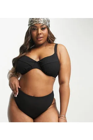 Simply Be Slip bikini neri sgambati stropicciati