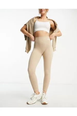 Urban Threads Leggings da palestra color sabbia senza cuciture