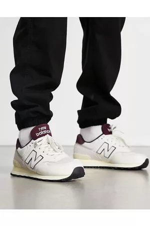 New Balance 574 - Sneakers bianche e bordeaux