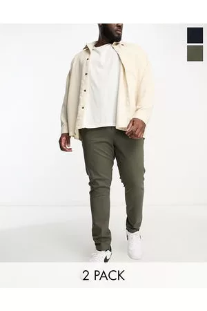 ASOS Confezione da 2 chino skinny color kaki e blu navy - Risparmia