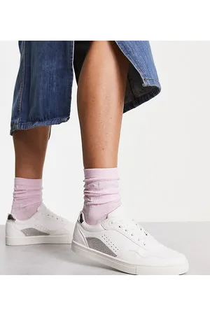London Rebel London Rebel Wide Fit - Sneakers stringate a pianta larga con pannelli color