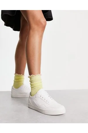 London Rebel Sneakers bianche stringate con pannelli