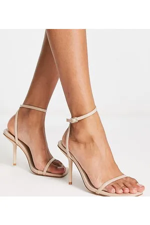 Simmi Wide Fit Simmi London Wide Fit - Novalee - Sandali minimal beige a pianta larga