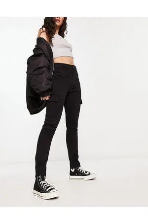 ASOS Pantaloni cargo skinny nero slavato