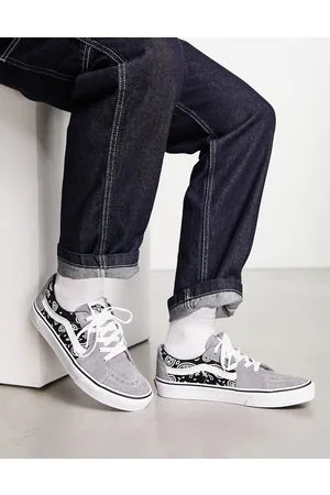 Vans Sk8-Low - Sneakers basse grigie con stampa cachemire