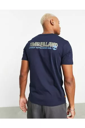 Timberland T-shirt con stampa stile outdoor sul retro