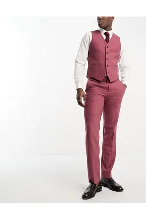Harry Brown Wedding - Pantaloni da abito slim in misto lana bacca