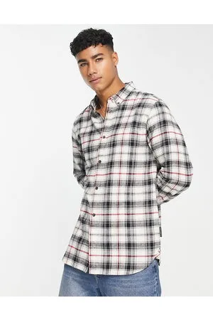 French Connection Camicia di flanella a maniche lunghe écru multicolore a quadri
