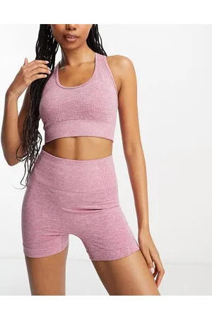 Urban Threads Crop top sportivo senza cuciture con retro a vogatore colore