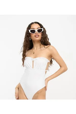 ASOS ASOS DESIGN Petite - Costume da bagno a fascia con volant