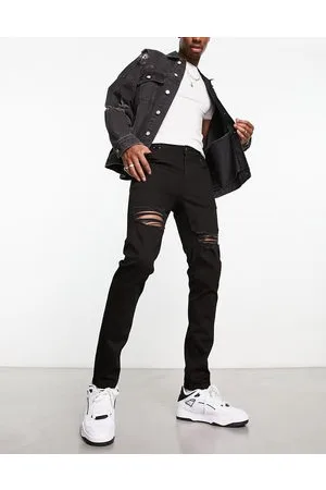 ASOS Jeans skinny neri con strappi sulle cosce