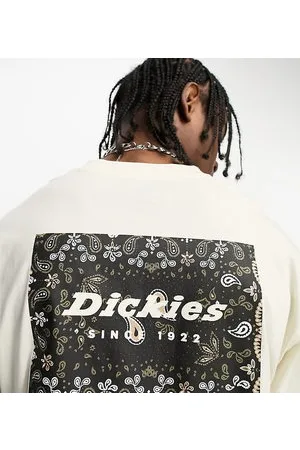 Dickies Reworked - T-shirt sporco con riquadro con motivo cachemire stampato sul retro - In esclusiva per ASOS