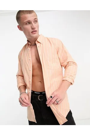 HUGO BOSS Rickert - Camicia a maniche lunghe a righe pastello