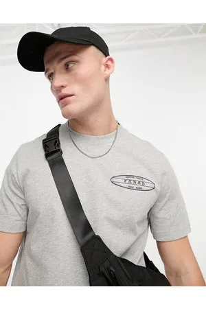 Farah Tunel - T-shirt mélange chiaro con grafiche vintage a quadri