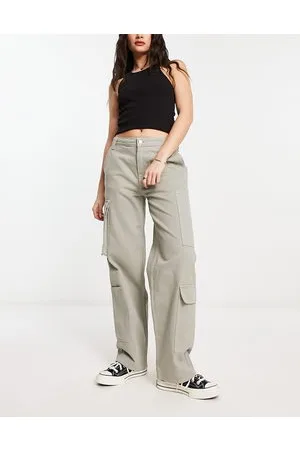 ASOS Jeans cargo a fondo ampio salvia