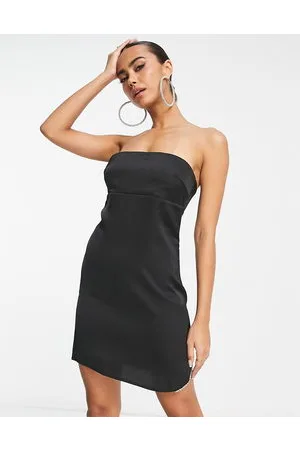Lola May Vestito corto a fascia in raso