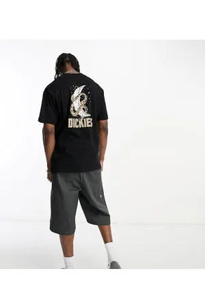 Dickies Lake Oswego - T-shirt nera con stampa di luna e serpente