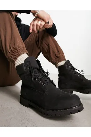 Timberland Stivali premium da 6" in nubuck neri