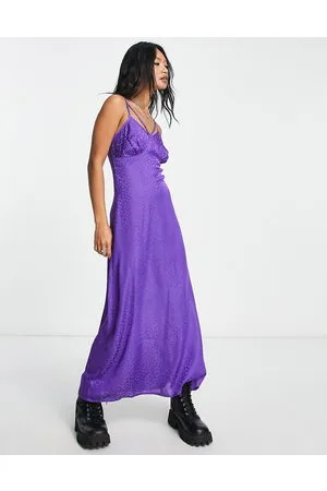 VIOLET ROMANCE Vestito midi in raso jacquard