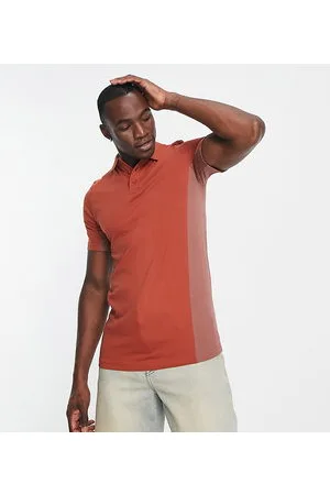 Bolongaro Tall - Polo colorblock ruggine