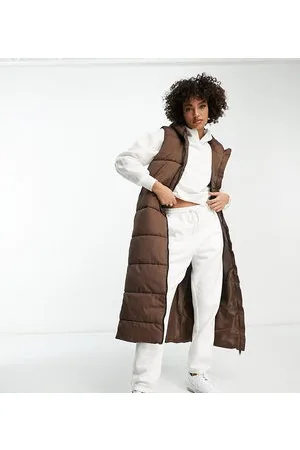 Brave Soul Tall - Denmark - Gilet lungo imbottito color cioccolato