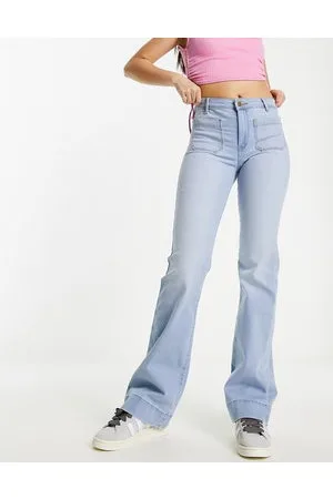 Wrangler Jeans a zampa lavaggio West Coast a vita alta con tasche sul davanti