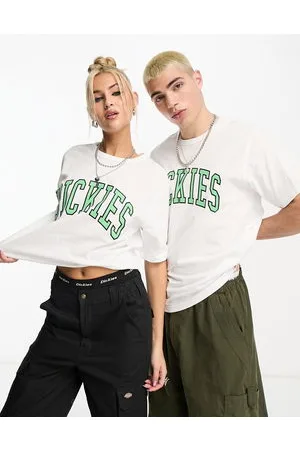 Dickies Aitkin - T-shirt bianca con logo stile college