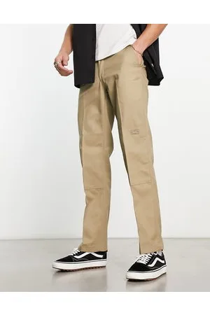 Dickies Chino dritti slim kaki con ginocchia doppiate