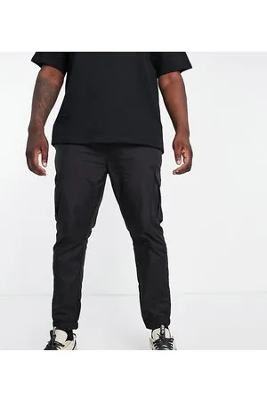 French Connection Plus - Pantaloni tecnici cargo multitasche neri