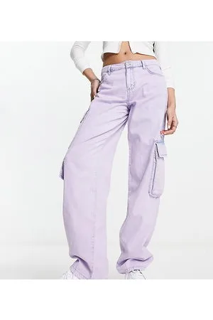 AsYou Jeans cargo color lilla slavato